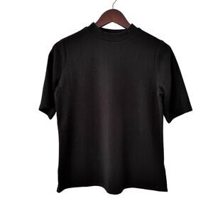 Worthington black mock neck blouse